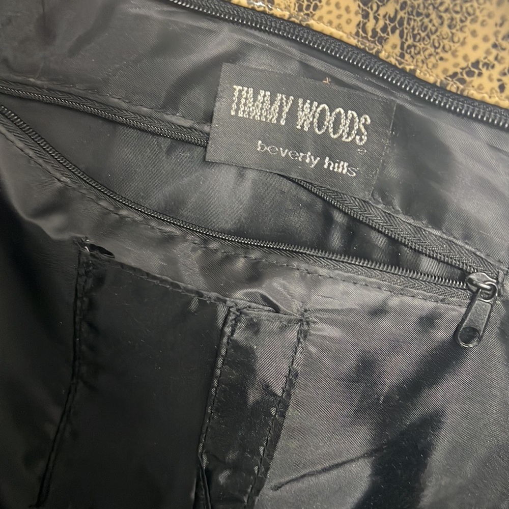 Timmy Woods Vintage Snake Faux Print Python Polyu… - image 2